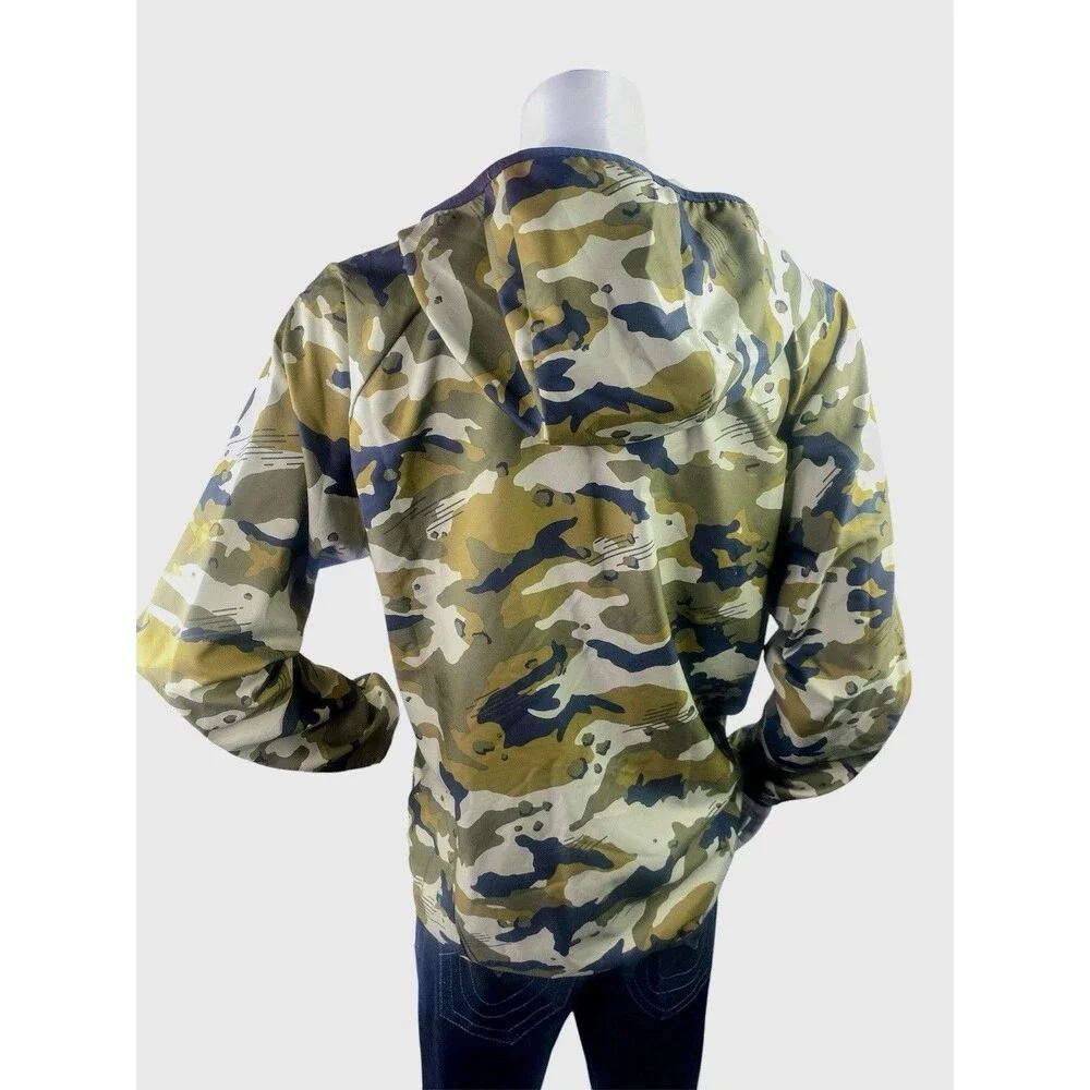 Nike Mens Dri-FIT Lightweight Camo Running Jacket Hooded Zip Up Size Large L